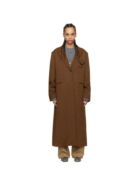 Brown Long Wool Coat