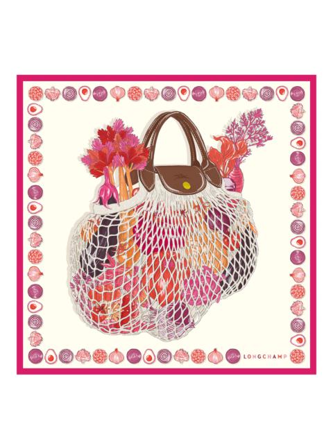 Longchamp The Gourmet Mesh bag Silk scarf 70 Pink - OTHER