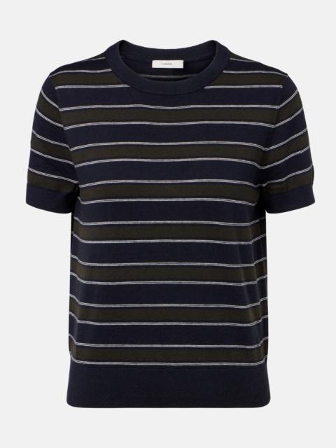 Vince Striped cotton and cashmere sweater