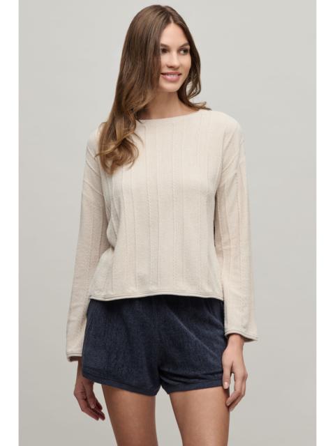 Barefoot Dreams CozyChic Ultra Lite® Rope Stitch Boatneck Pullover