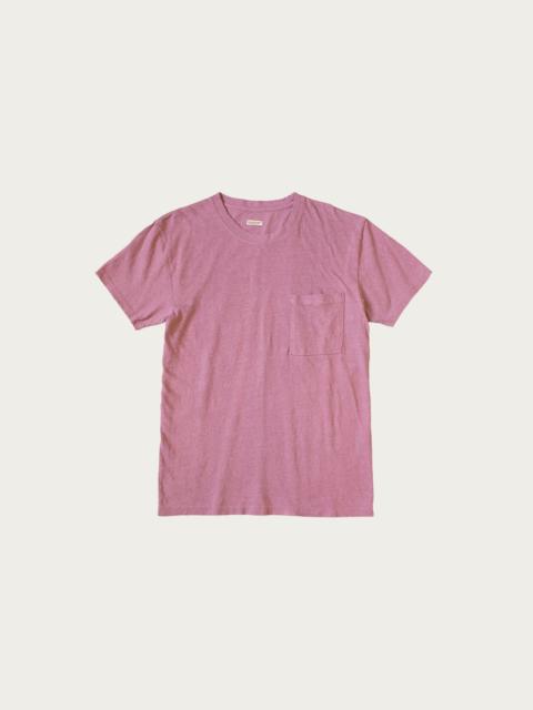 Kapital Gauze Jersey Crew Pocket T - Pink