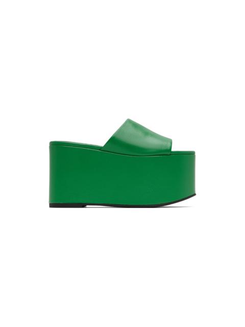 SIMONMILLER Green Blackout Platform Sandals