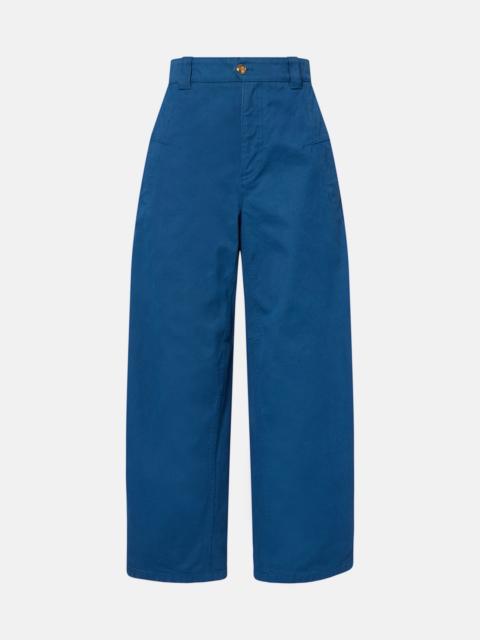 Chloé Cropped barrel-leg pants