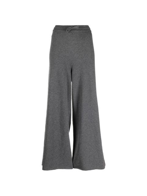 wide-leg knitted trousers