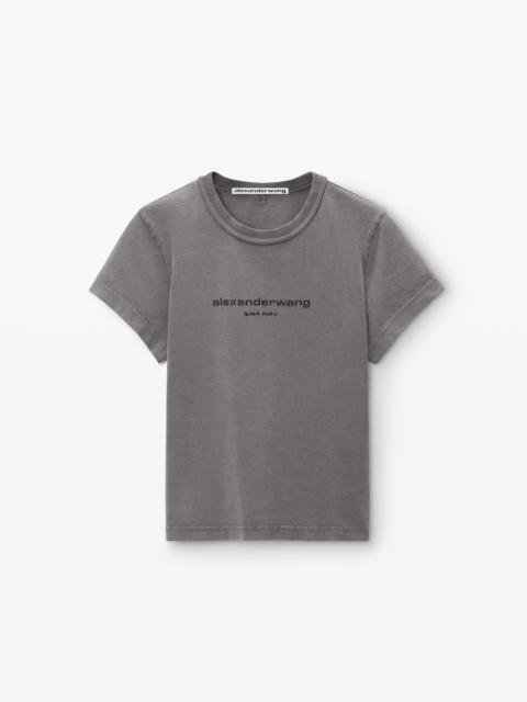 Alexander Wang shrunken glitter puff logo tee in cotton