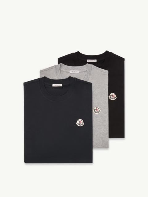 Moncler Logo Patch Cotton T-Shirt (Pack of Three)