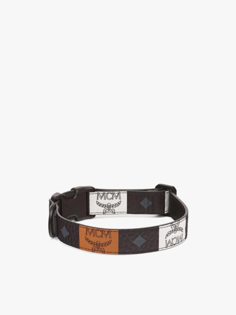 MCM Pet Collar in Checkerboard Visetos