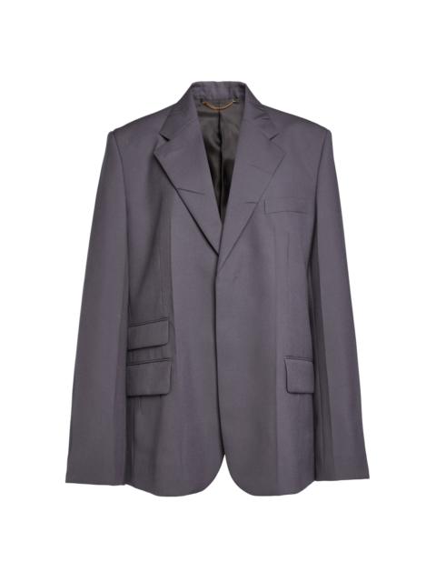 Victoria Beckham Oversized Notch Lapel Jacket dark grey