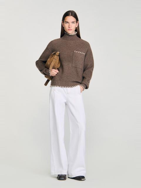 Sandro OVERSIZED TURTLENECK SWEATER