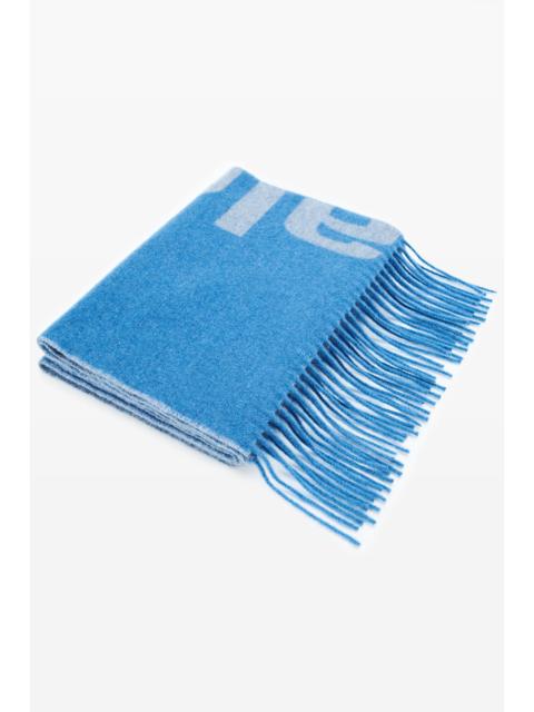 Alexander Wang logo jacquard scarf in wool cashmere