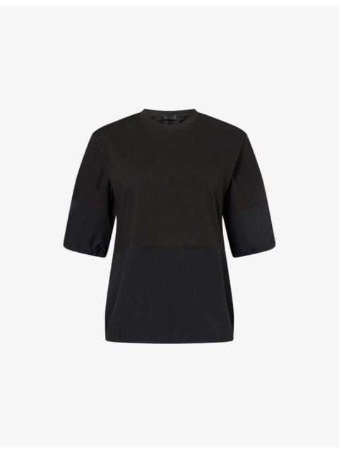 Moncler Logo-Patch Cotton & Ripstop T-Shirt