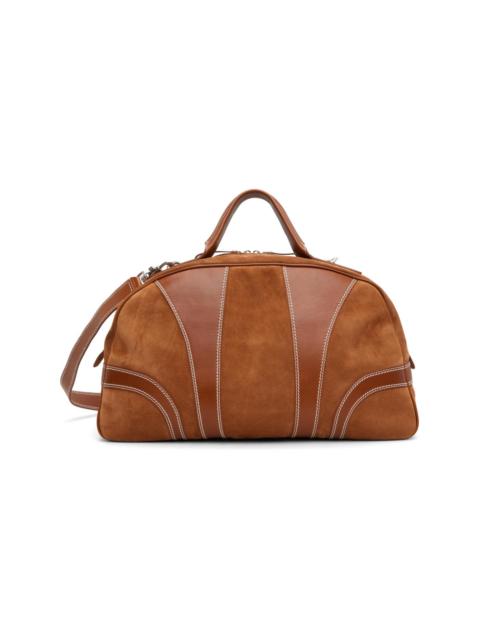 Dries Van Noten Tan Suede Duffle Bag