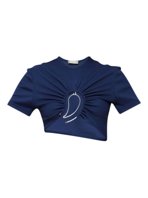 CHRISTOPHER ESBER ruched ring-detail top