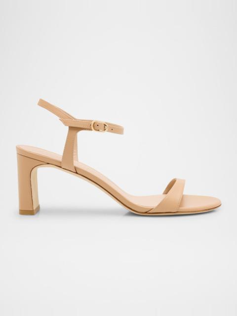 Stuart Weitzman Babette Leather Ankle-Strap Sandals