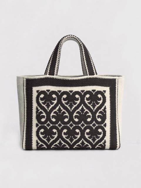 ATP ATELIER Costantine Black Cotton Tote Bag