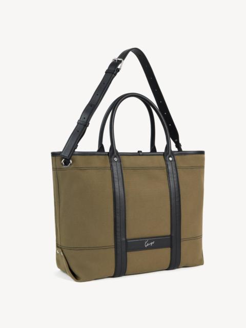 KENZO 'KENZO Utility' reversible large tote bag in canvas and leather