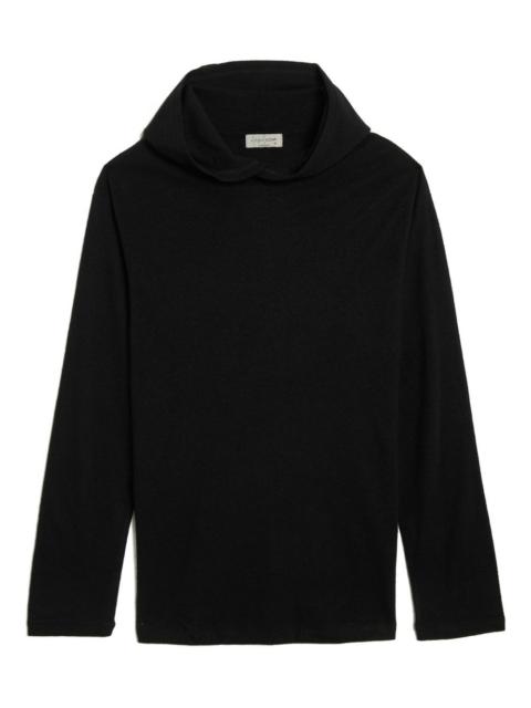 Yohji Yamamoto Super 120 hooded long-sleeve t-shirt