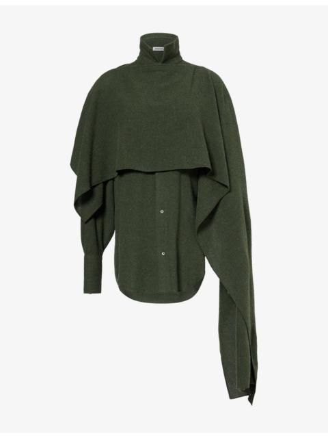 DARKPARK Georgia Detachable Scarf Cashmere And Wool Shirt