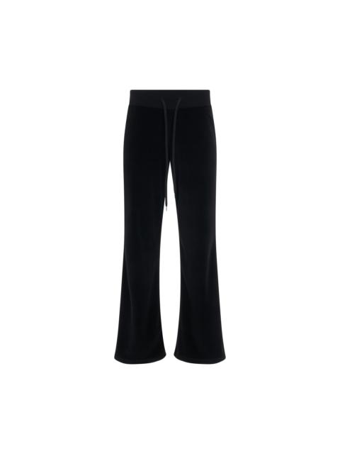 BALENCIAGA Low-Waist Velvet Joggers Pants in Black | REVERSIBLE