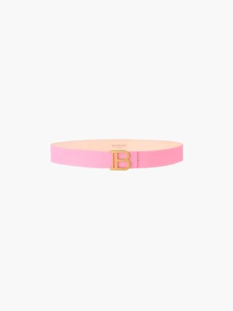 Balmain Smooth pink leather B-Belt