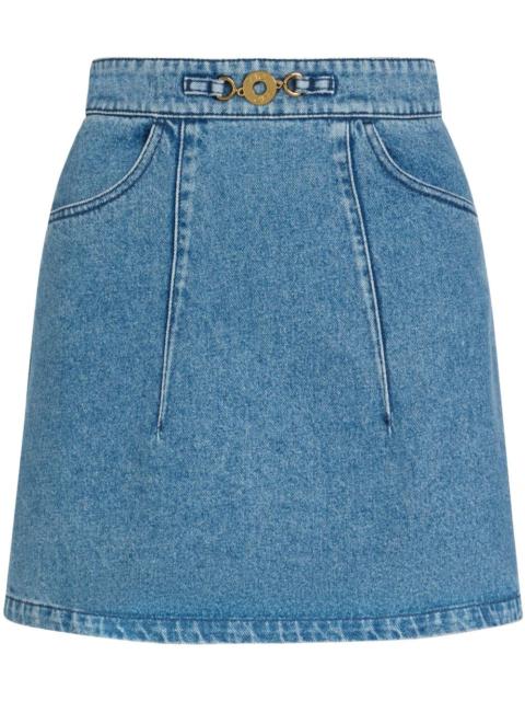 PATOU A-line denim mini skirt