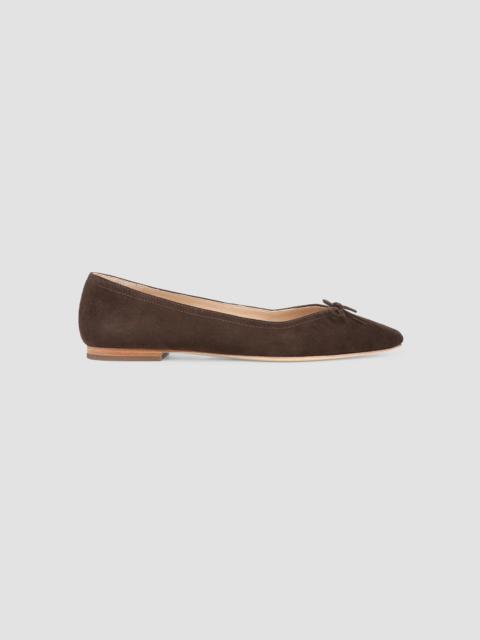 VERONICA BEARD Women's Cailey Suede Ballerina Flats - Espresso