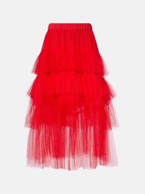 Simone Rocha Tiered tulle midi skirt
