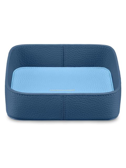 MAISON de SABRÉ Leather Catchall Tray - Pacific Sky
