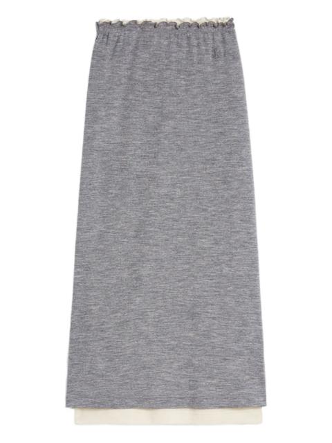 Jil Sander lightweight wool layered skirt
