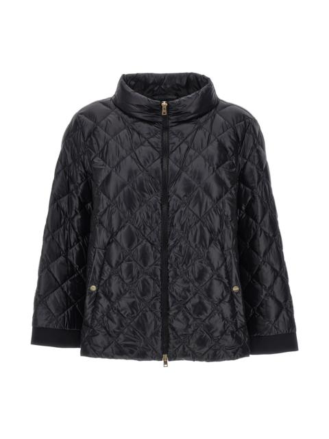 Quilted down jacket