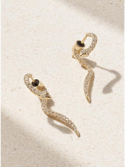 ILEANA MAKRI Boa 18-karat Gold Diamond Earrings