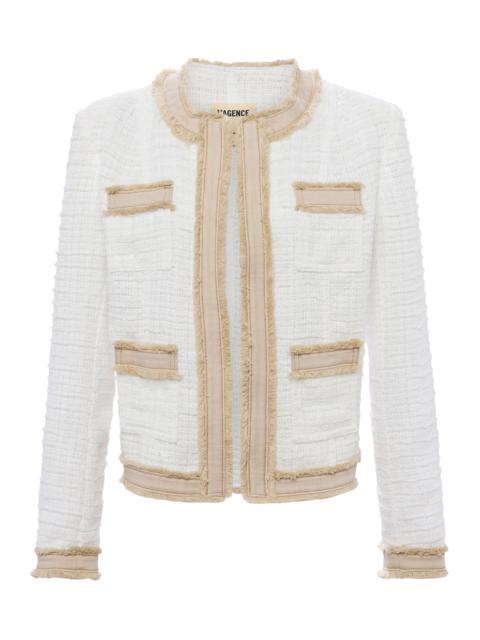 L'AGENCE Agnes Tweed Denim Jacket