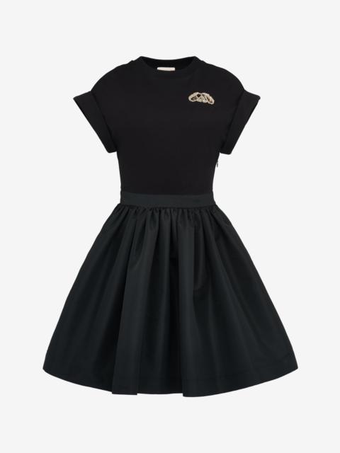 Women's Hybrid Mini Dress in Black