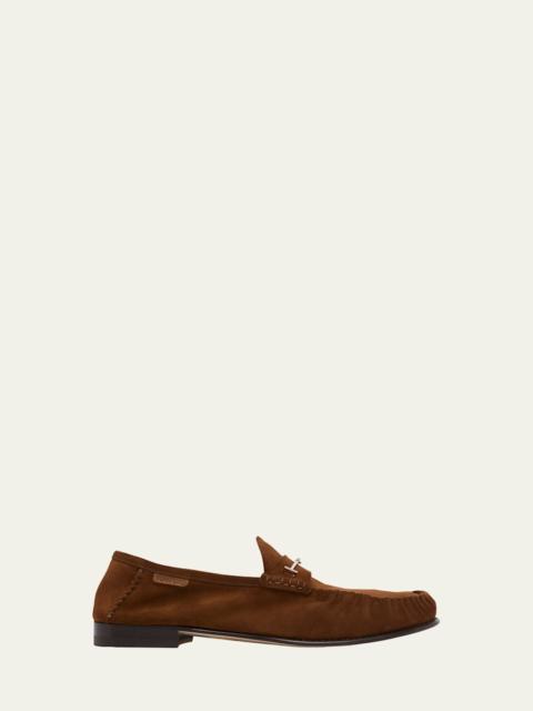 TOM FORD Men's Ripley Suede Moccasin T-Bit Loafers