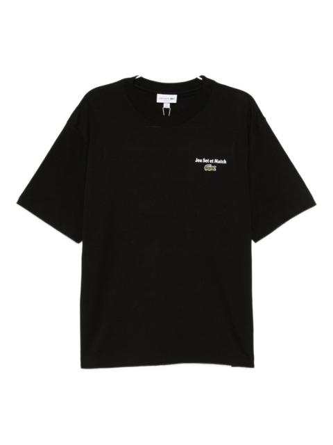 LACOSTE logo-embroidered T-shirt