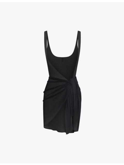 SKIMS Swim Cover-Ups Sheer Open-Front Sarong