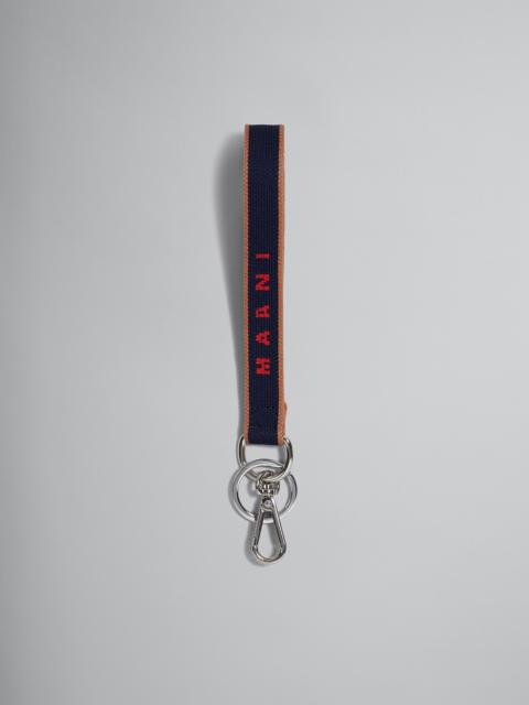 Marni BLUE JACQUARD KEYRING