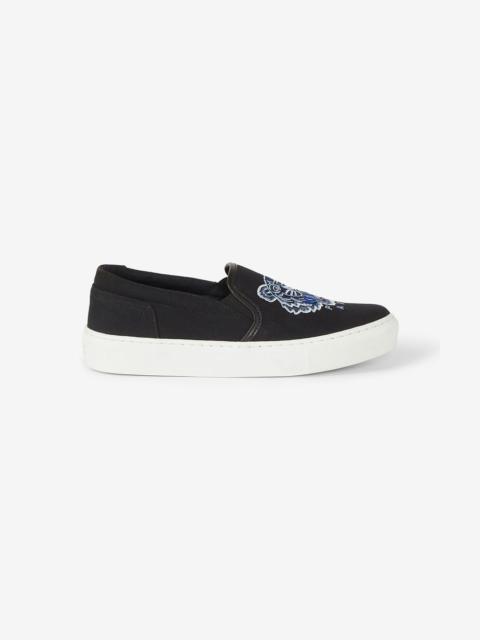 KENZO K-SKATE Tiger canvas slip-on sneakers