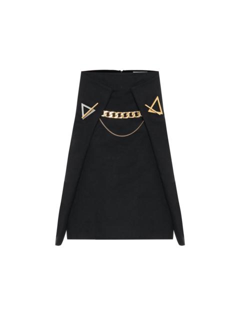 Bottega Veneta Embellished cashmere skirt
