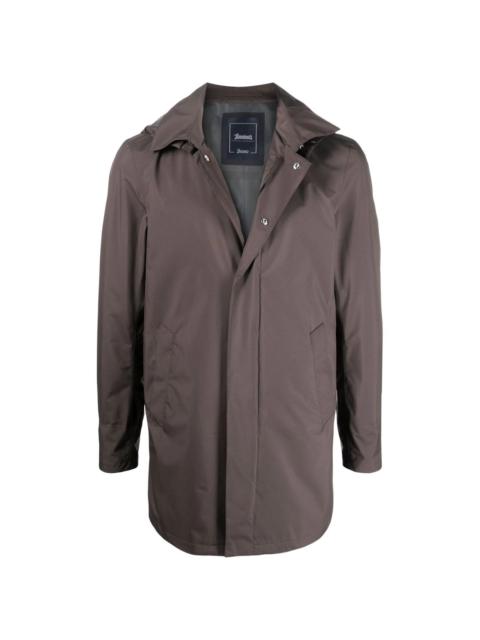 Herno hooded zip-up raincoat