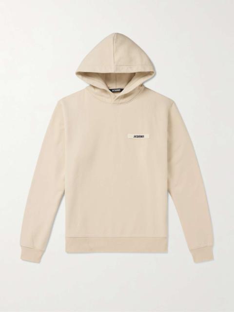 JACQUEMUS Logo-Appliquéd Cotton-Jersey Hoodie