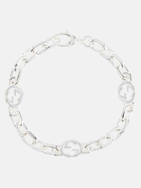 Interlocking G sterling silver bracelet