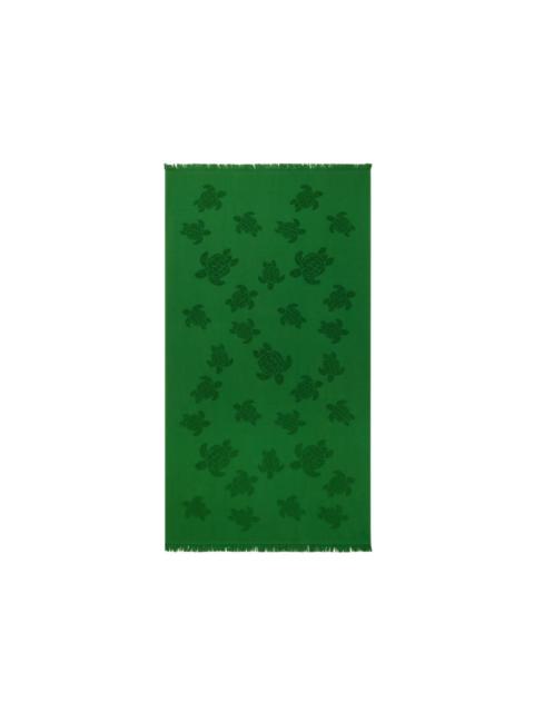 Vilebrequin Santah turtles jacquard-fringe beach towel