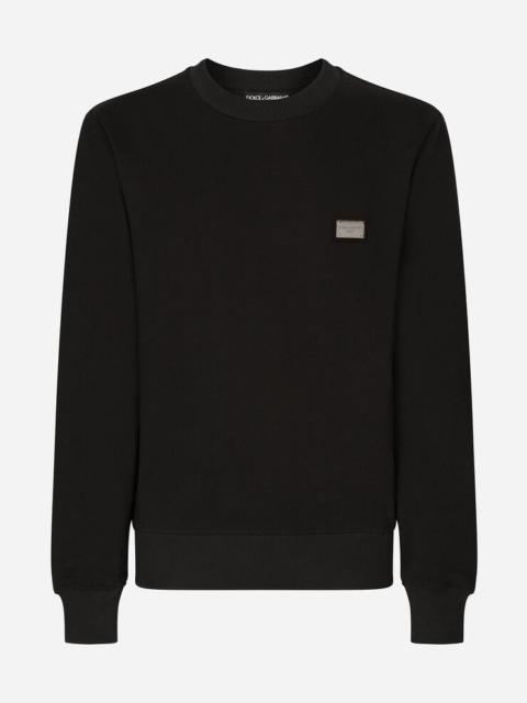 Dolce & Gabbana Jersey sweatshirt with branded tag