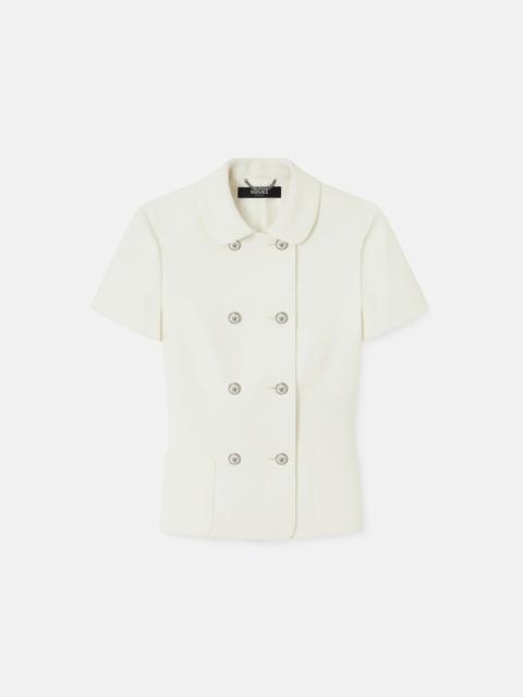 VERSACE Double-Wool Crêpe Fitted Jacket