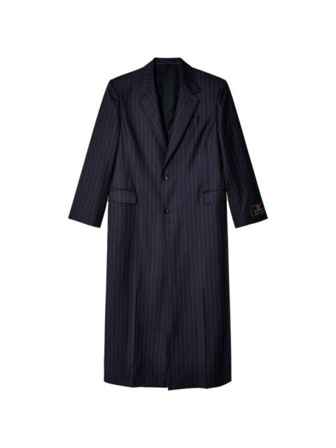 doublet striped single-breasted maxi coat