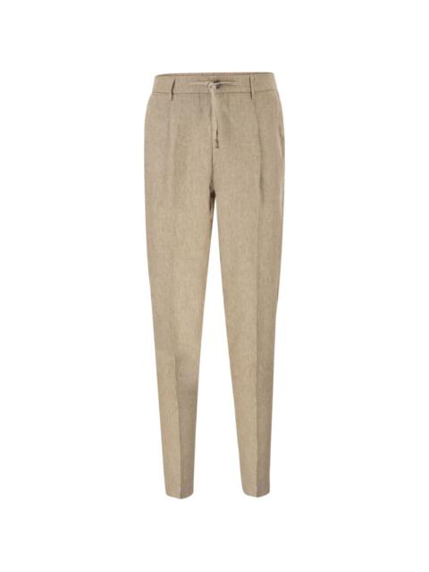 PESERICO drawstring-waist tapered trousers
