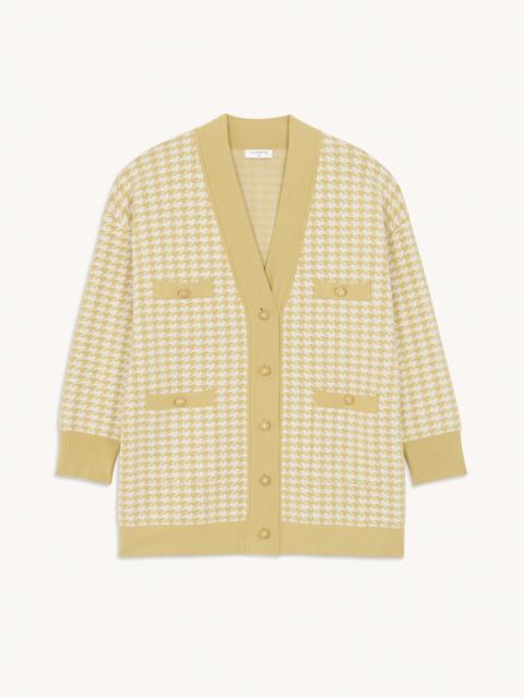 Sandro Long houndstooth coatigan