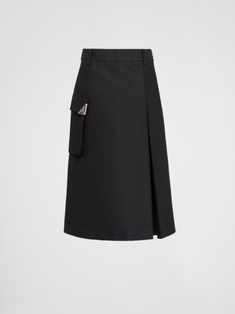 Technical canvas skirt