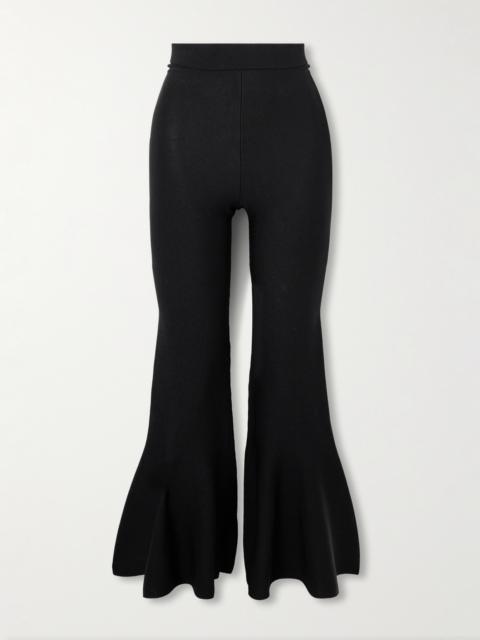 AMI Paris Godet Stretch-knit Bootcut Pants